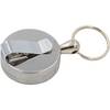 WEDO Gürtel-Clip, mit ausziehbarer Drahtschnur, chrom aus Metall, mit Federring zur Befestigung von Schlüsseln (262 4028