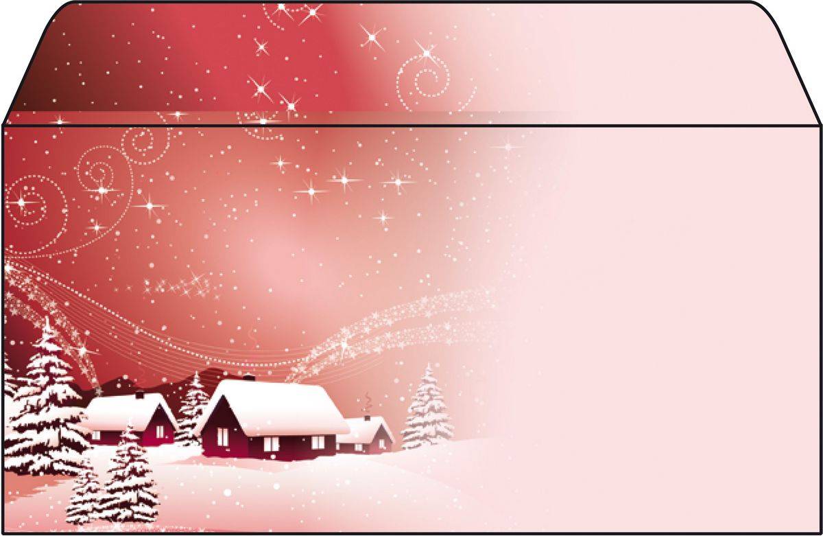 sigel Weihnachts-Umschlag "Silent Night", DIN lang gummiert, Spezialpapier, für Inkjet/Laser/Kopierer, - 1 Stück (DU033)-0
