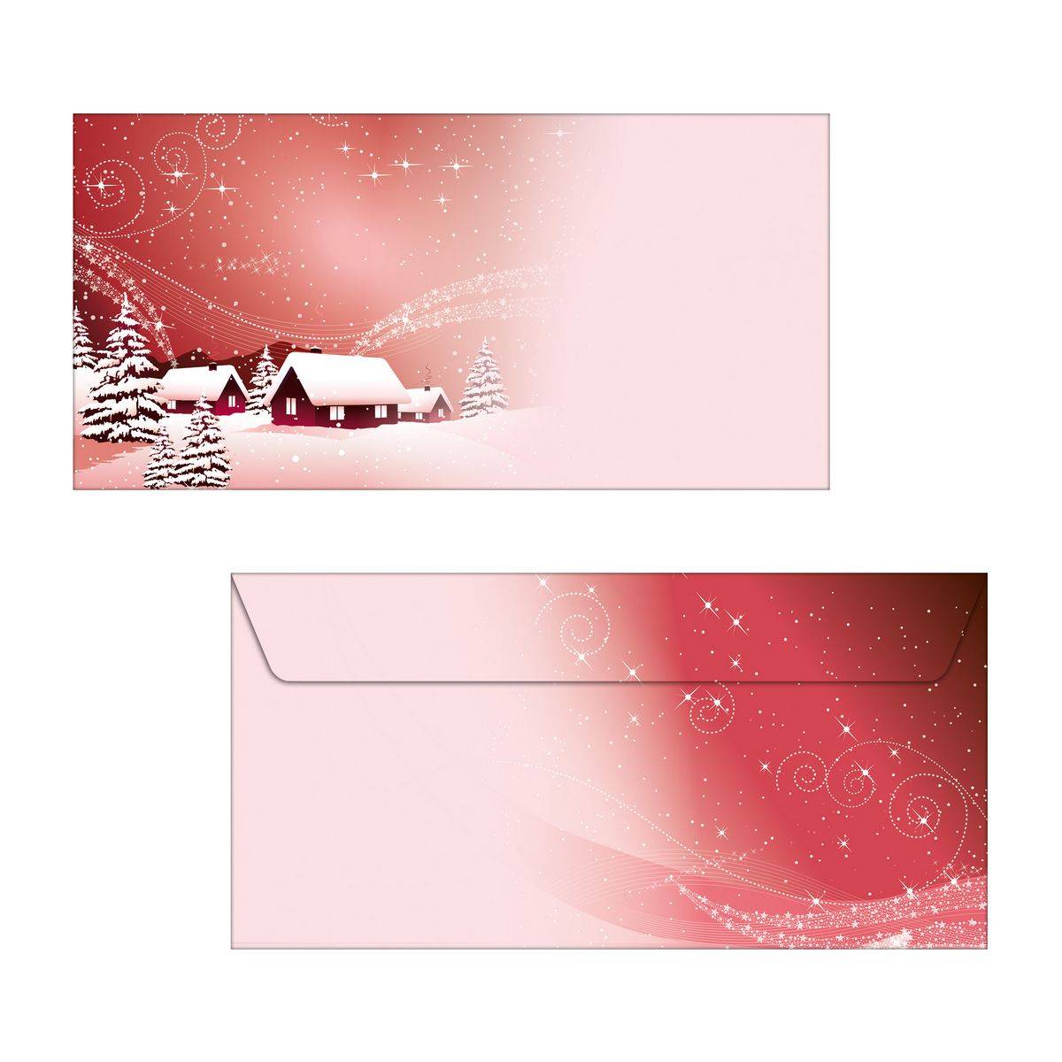 sigel Weihnachts-Umschlag "Silent Night", DIN lang gummiert, Spezialpapier, für Inkjet/Laser/Kopierer, - 1 Stück (DU033)-6