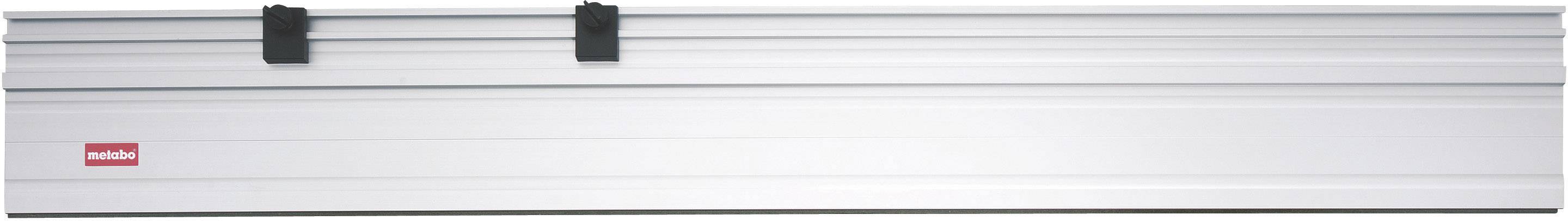 Sbarra metallica argentata con due supporti neri e un logo rosso in basso a sinistra. Principalmente utilizzata per compiti di meccanica o costruzione.