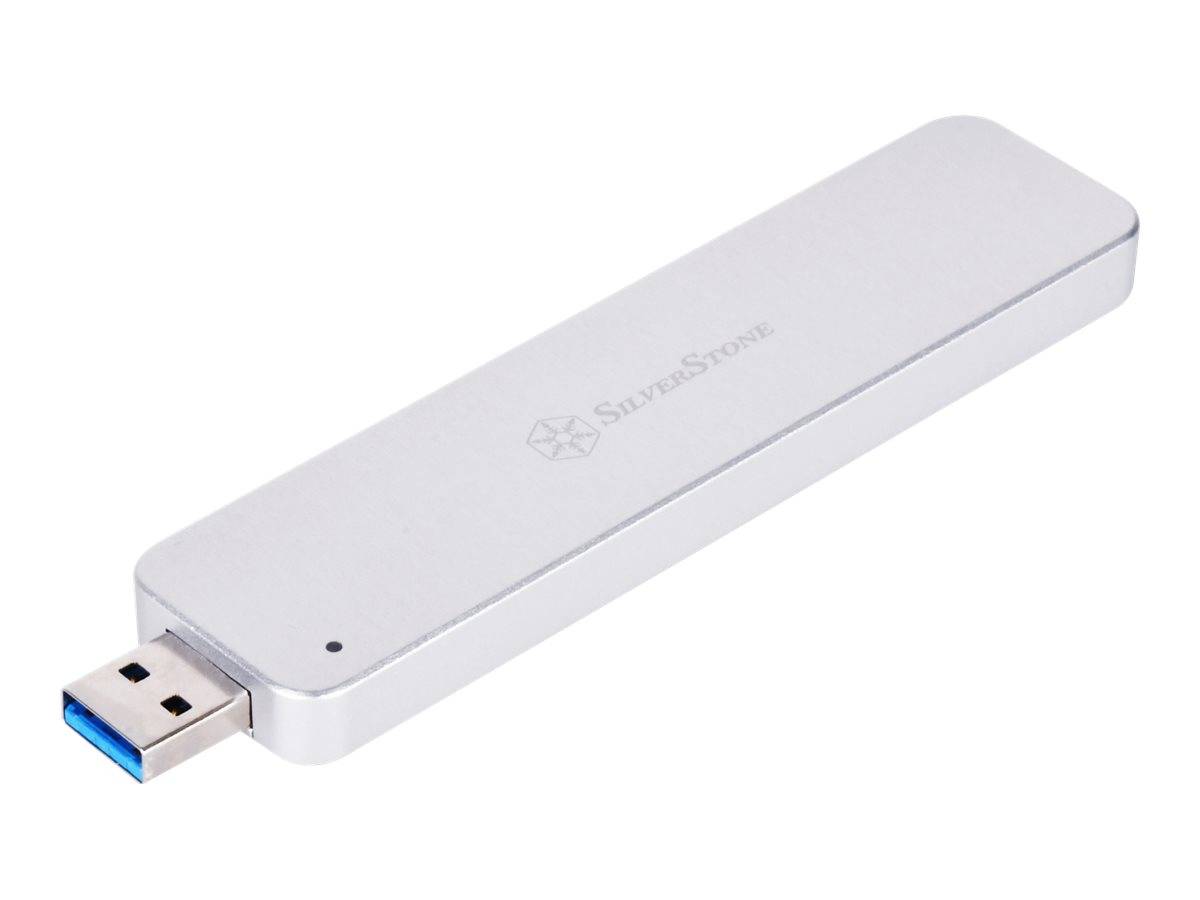SilverStone Mobile Series MS09 - Speichergehäuse - M.2 Card - USB 3,1 (Gen 2) - Silber (SST-MS09S)-0