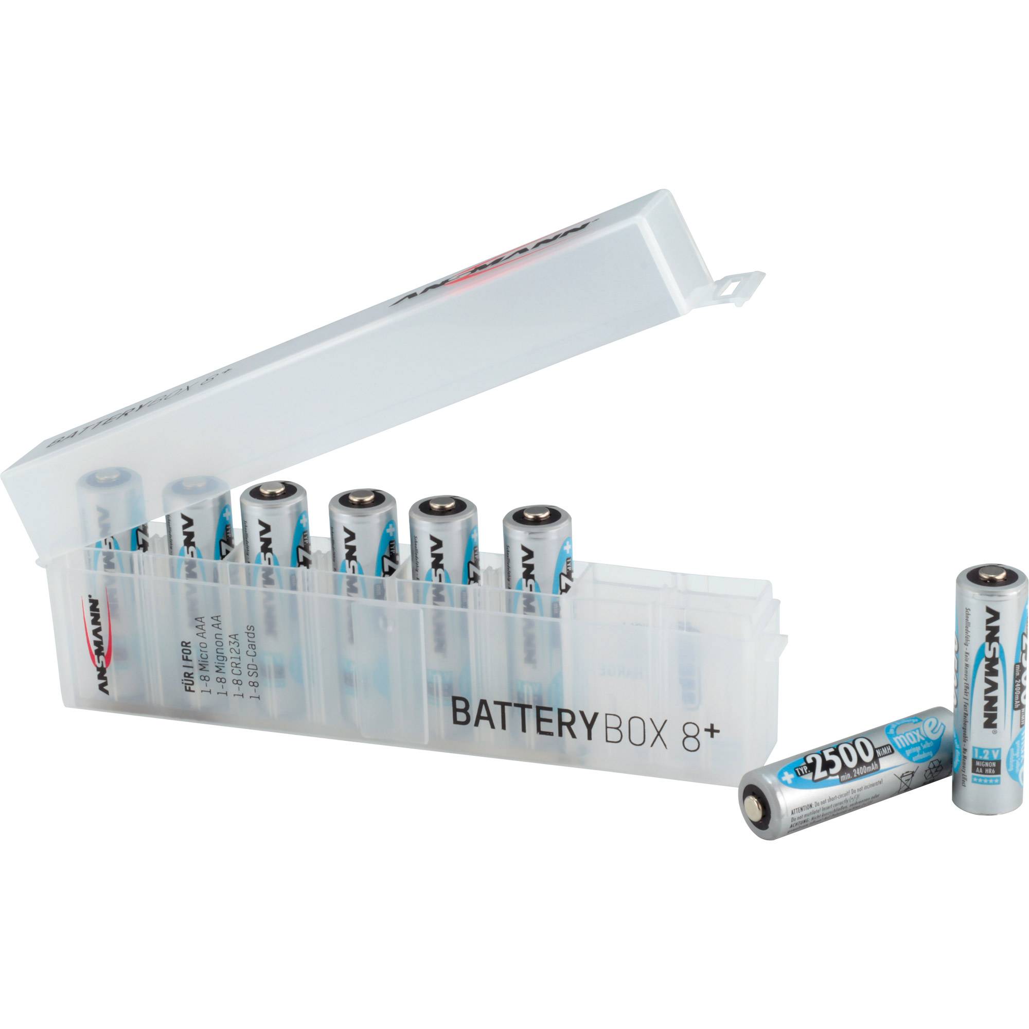 Scatola batteria universale per scatola batteria 1-8 Mignon AA o 1-8 Micro AAA 8 Plus-4