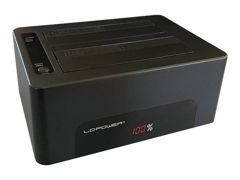 Docking station per HDD USB 3.2 LC-POWER per HDD/SSD SATA da 2,5''/3,5''-2