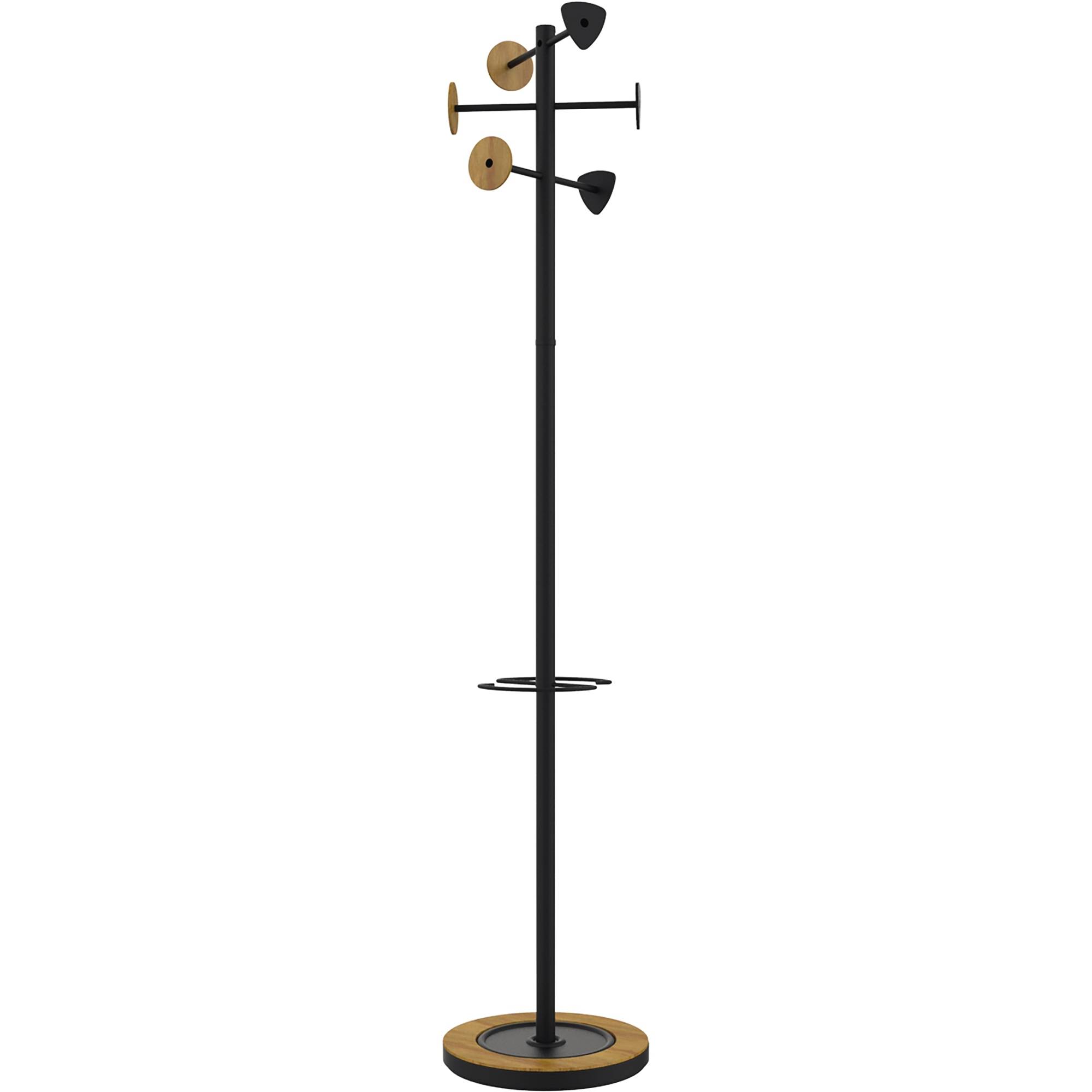 Appendiabiti unilux BORA BAMBOO sz nero, bambÃƒÂ¹ acciaio, bambÃƒÂ¹ 38,0 x 178,0 cm-0
