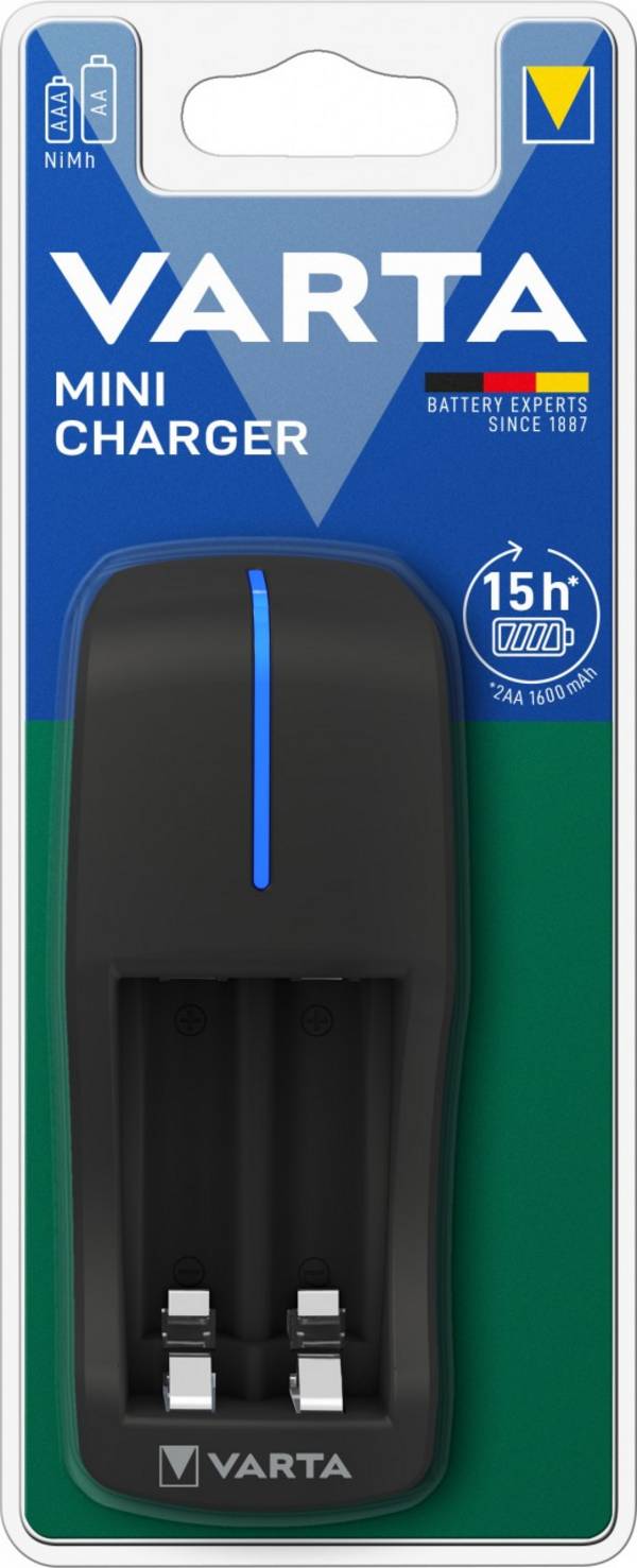 Caricabatterie Mini Charger per 2 Pile AA/AAA
