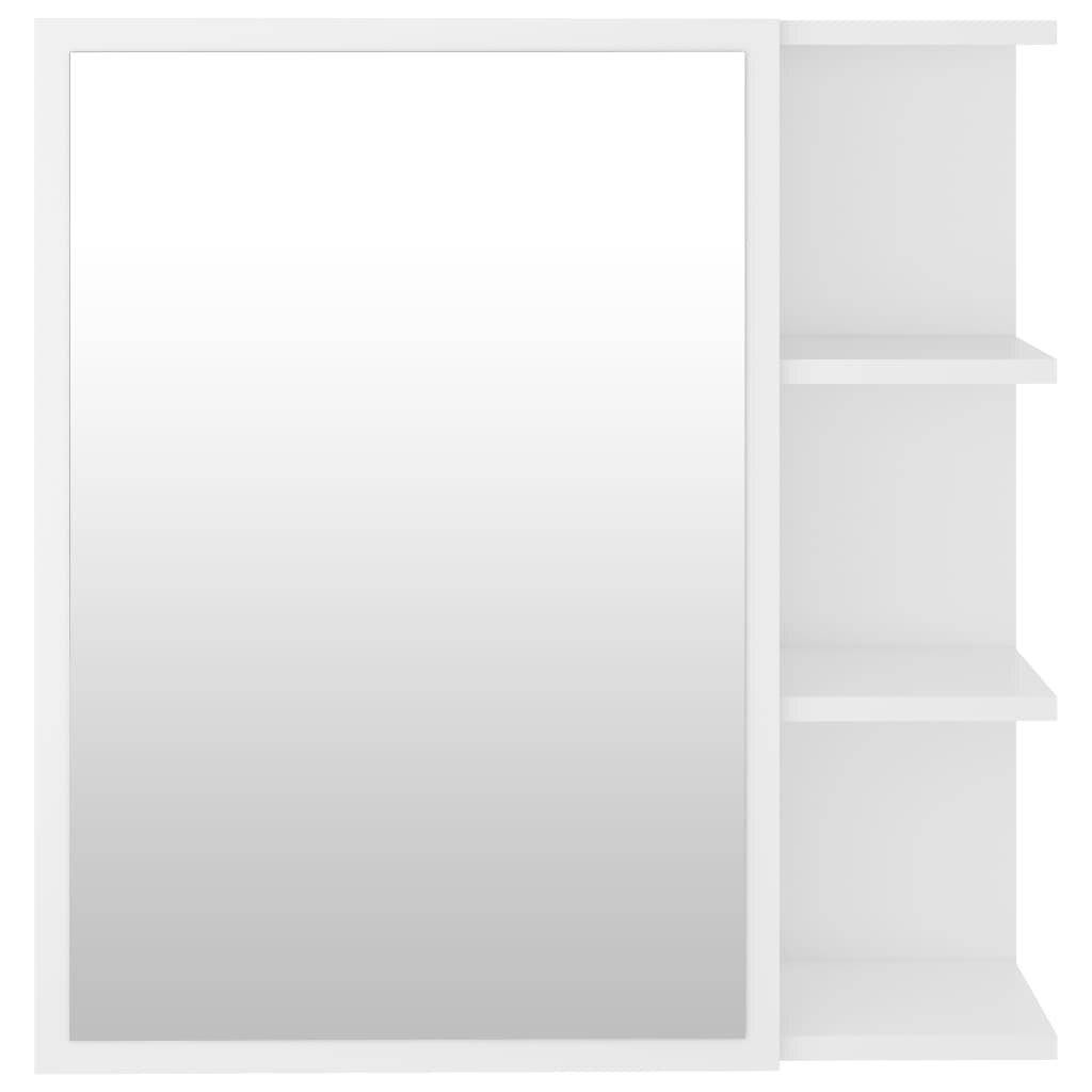 Armadietto a Specchio Bianco 62,5x20,5x64 cm Legno Multistrato-5
