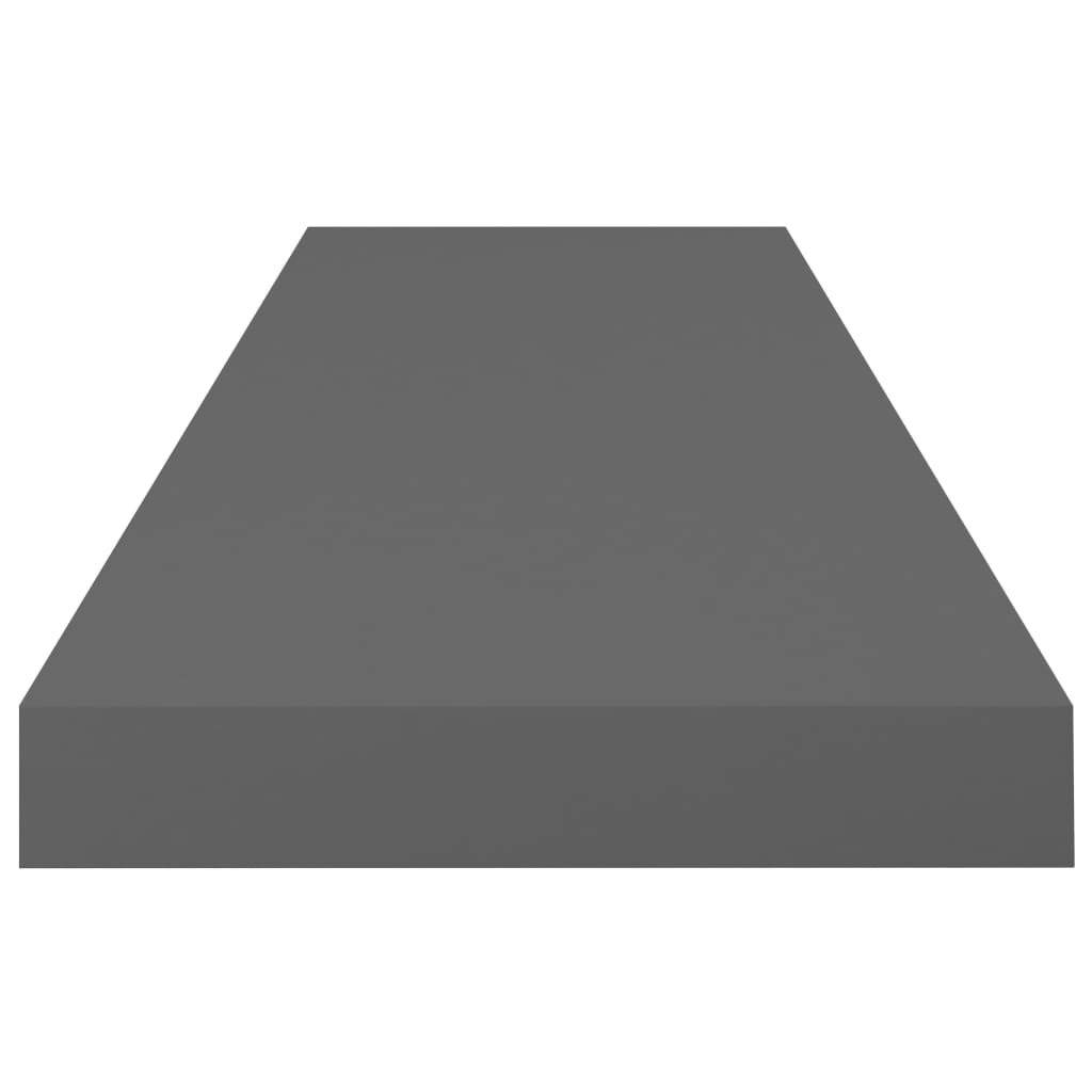 Scaffali a Parete 4 pz Grigio Lucido 80x23,5x3,8 cm in MDF-5