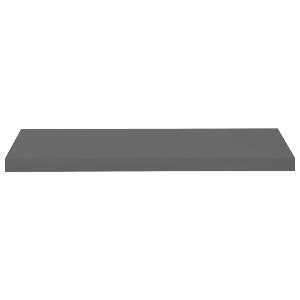 Scaffali a Parete 4 pz Grigio Lucido 80x23,5x3,8 cm in MDF-4