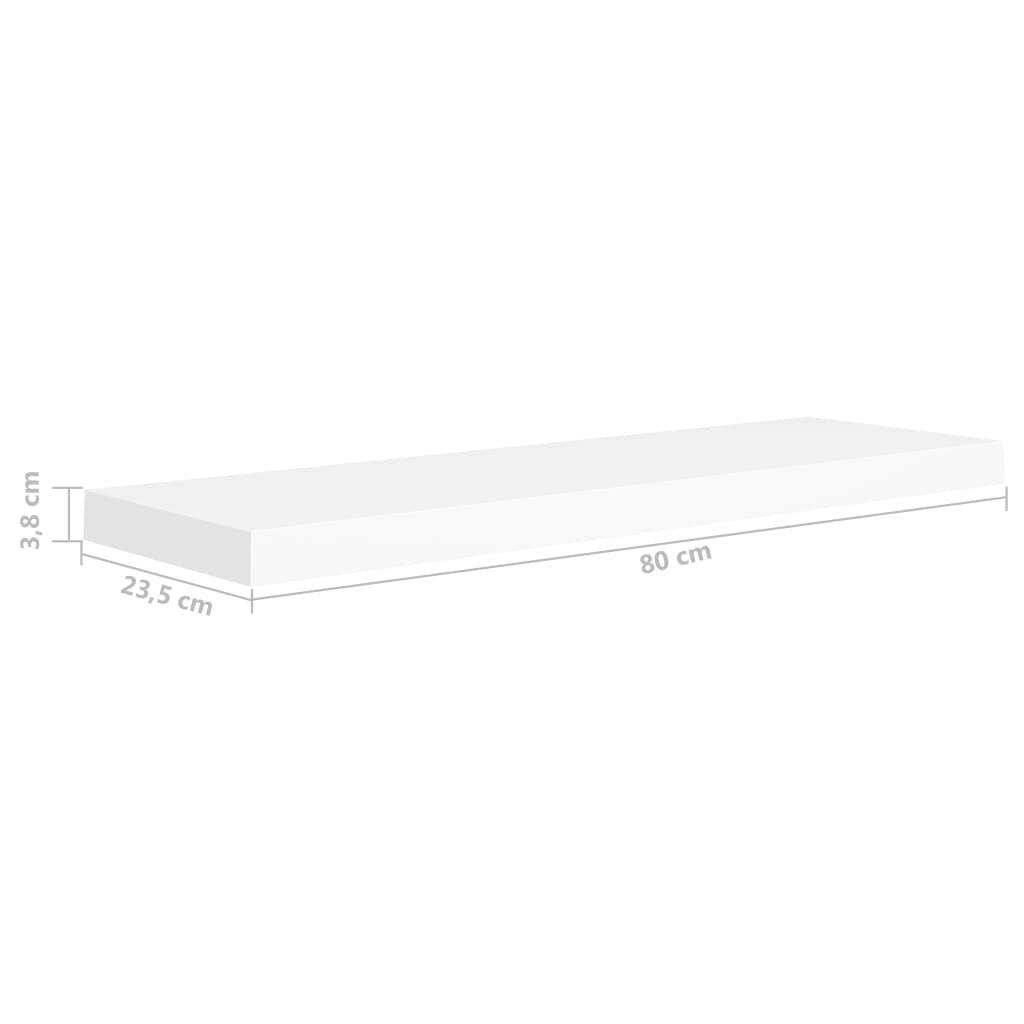 Immagine simbolo per Scaffali a Parete 4 pz Bianchi 80x23,5x3,8 cm in MDF