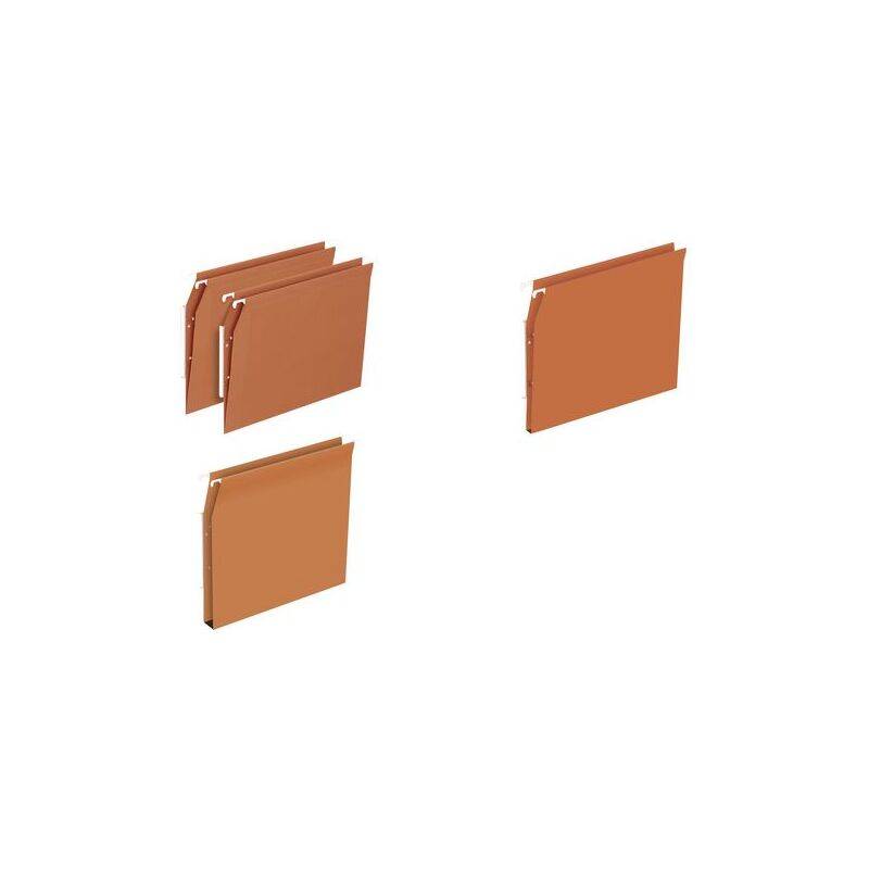 ELBA Dossiers suspendus DEFI FLEX, pour armoire, fond 30 mm orange, carton kraft 230 g/m2, entr'axe: 330 mm, barrette --0