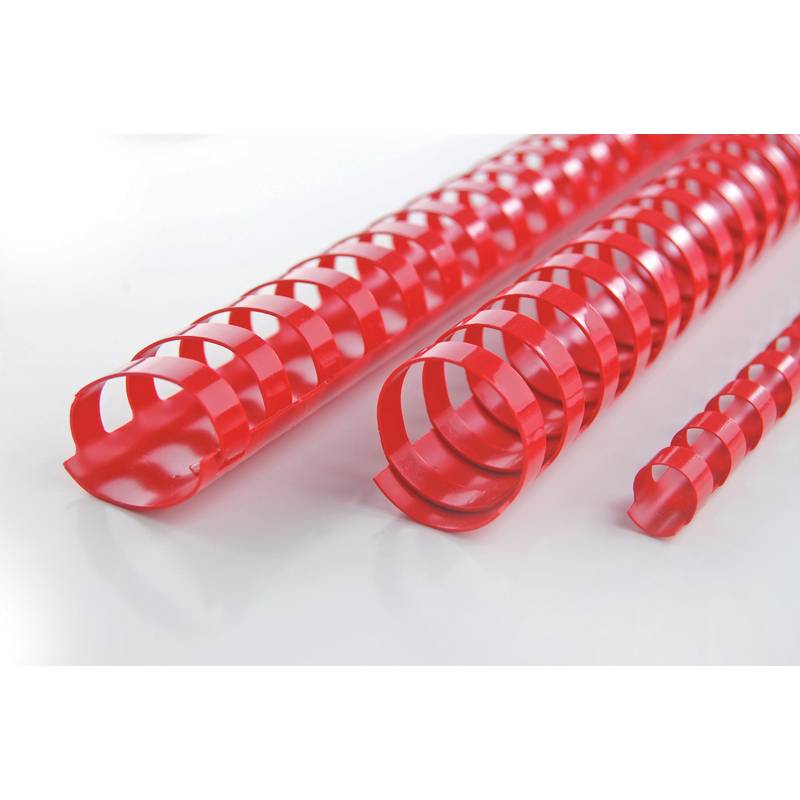 GBC Plastikbinderücken CombBind, DIN A4, 16 mm, rot rund, 21 Ringe, US-Teilung, mit UV-Schutz, glänzend (4028660)-0