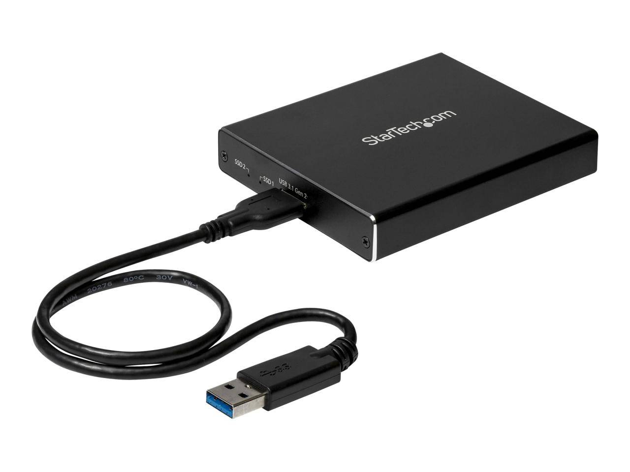 StarTech.com Box Esterno USB 3.1 (10Gbit/s) a 2 Slot - Enclosure M.2 NGFF SSD SATA - RAID-0