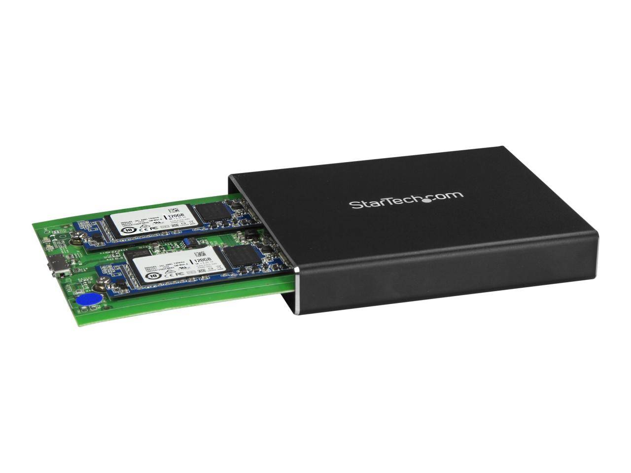 StarTech.com Box Esterno USB 3.1 (10Gbit/s) a 2 Slot - Enclosure M.2 NGFF SSD SATA - RAID-4