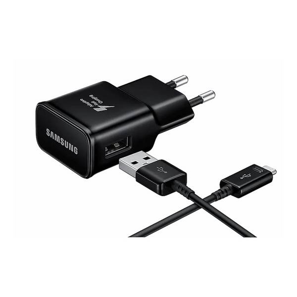 Samsung - EP-TA200 + Typ C Kabel EP-DR140AWE - 2Amp - USB Ladegerät - 2mA - Schwarz (EP-TA200EBE+EP-DR140)