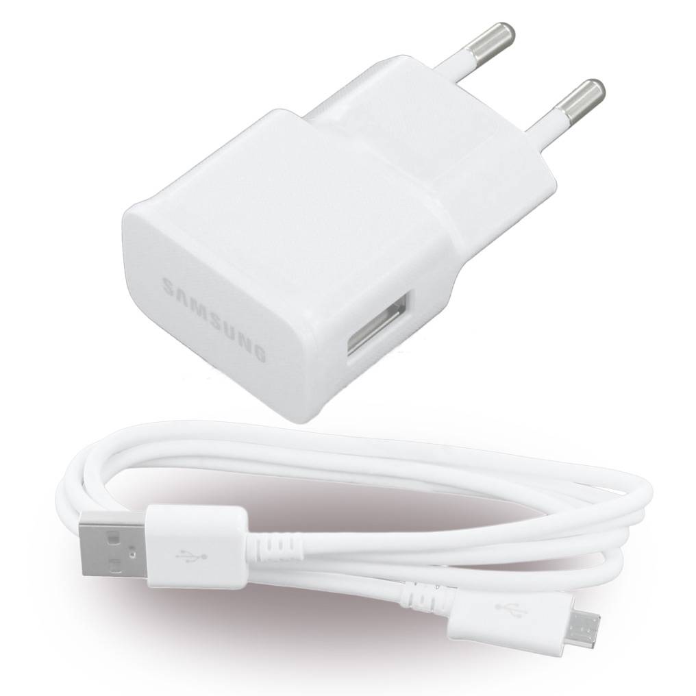 Samsung - ETAOU83EWE - Caricabatterie/Adattatore + Cavo Micro USB - 1000mA - Bianco BULK-0