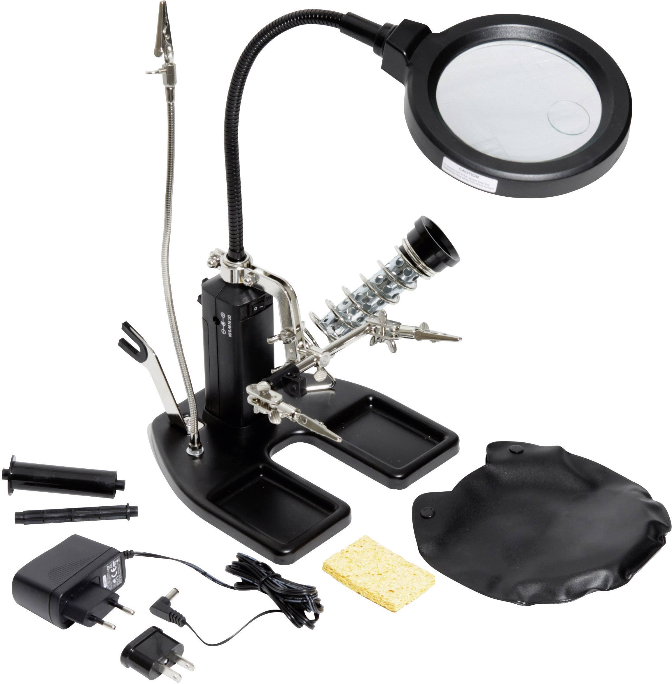 TOOLCRAFT 826054 Terza mano con lampada d'ingrandimento a LED Ingrandimenti=2 x, 4 x Classe efficienza energetica 2021 n-3