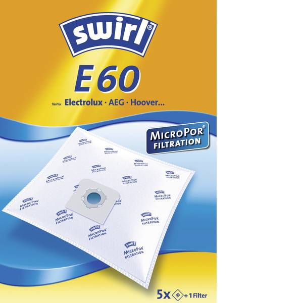 Sacchetti per aspirapolvere - Swirl E60 MicroPor Sacchetto aspirapolvere 5 pz. - Sacchetti per aspirapolvere - Swirl E60 MicroPor Sacchetto aspirapolvere 5 pz. -