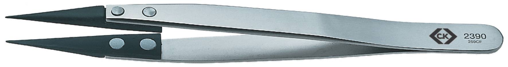 C.K T2390 Pinzetta di montaggio 249CF Acuminate, fini 130 mm