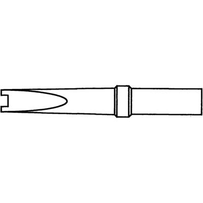 Diagramma di un bocchino per sassofono, che mostra l'apertura e la forma della camera. Parte essenziale per il suono dello strumento.