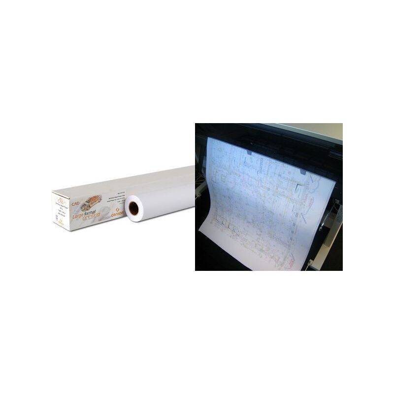 Carta Inkjet plotter - 610 mm (24'') x 50 mt - 90 gr - hicolor opaca - bianco - Canson-0