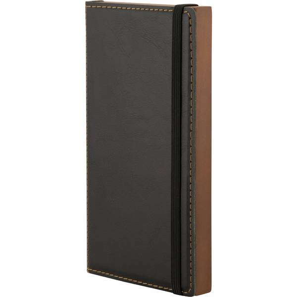 Portaconto in Legno Securit - 18,4x10,4x2 cm - Pelle - MC-DBBP-BL (Nero)