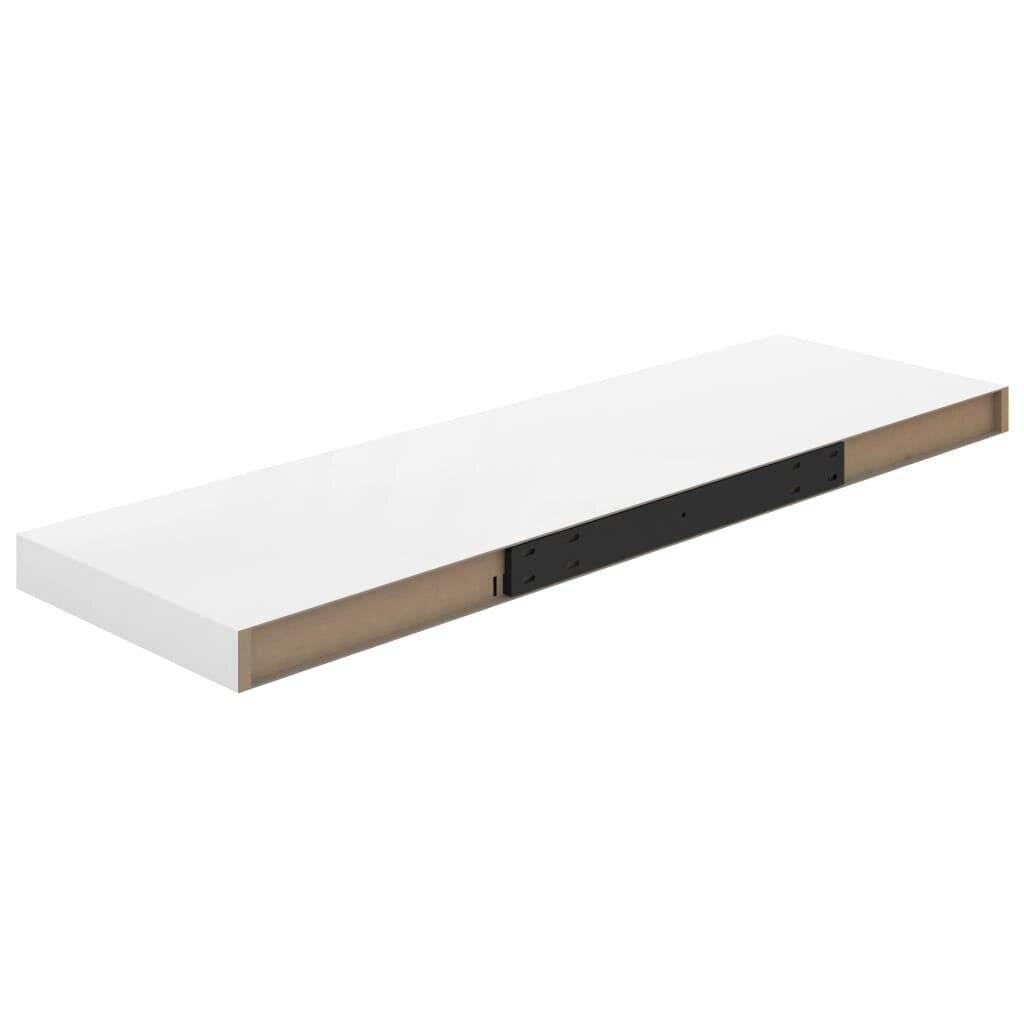 Scaffali a Parete 4 pz Bianco Lucido 80x23,5x3,8 cm in MDF-6