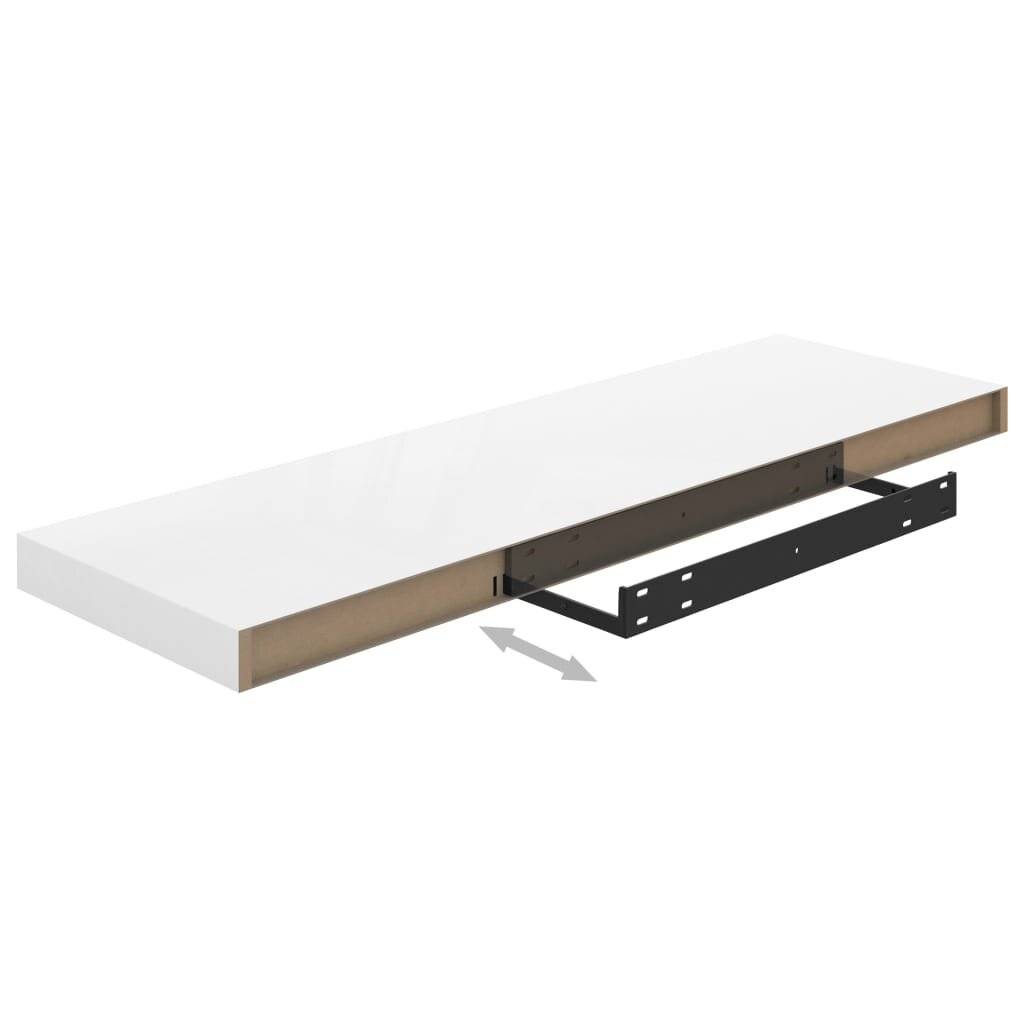 Immagine simbolo per Scaffali a Parete 4 pz Bianco Lucido 80x23,5x3,8 cm in MDF