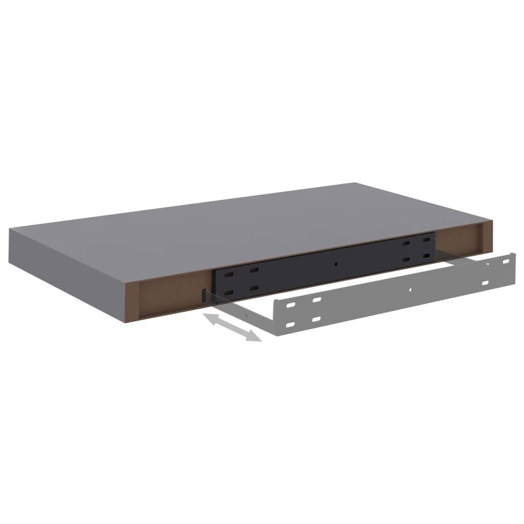 Immagine simbolo per Scaffali a Parete 2 pz Grigi 50x23x3,8 cm in MDF