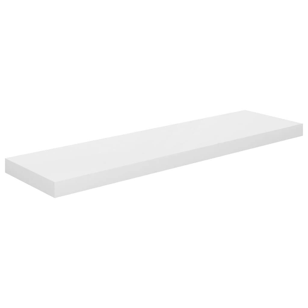 Scaffali a Parete 2 pz Bianco Lucido 90x23,5x3,8 cm in MDF-3