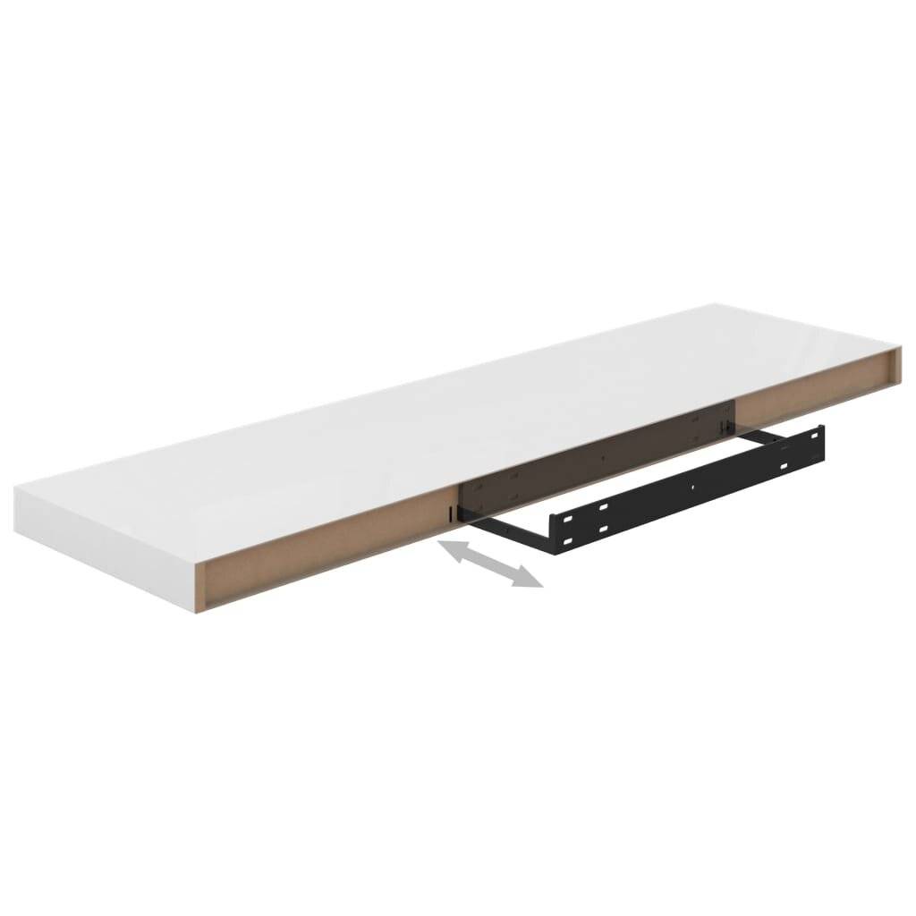 Immagine simbolo per Scaffali a Parete 2 pz Bianco Lucido 90x23,5x3,8 cm in MDF