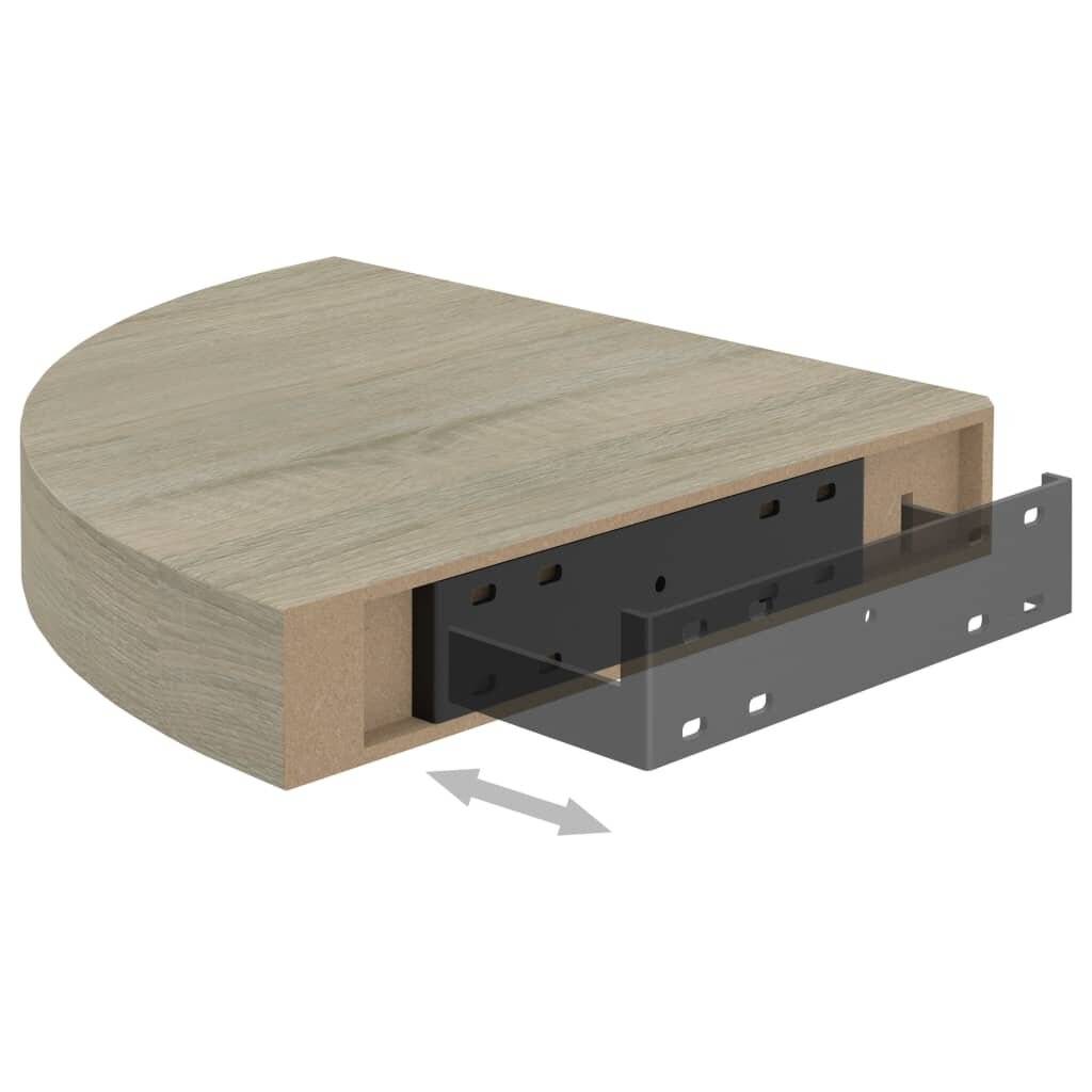 Immagine simbolo per Scaffali Angolari a Parete 4 pz Rovere 25x25x3,8 cm in MDF