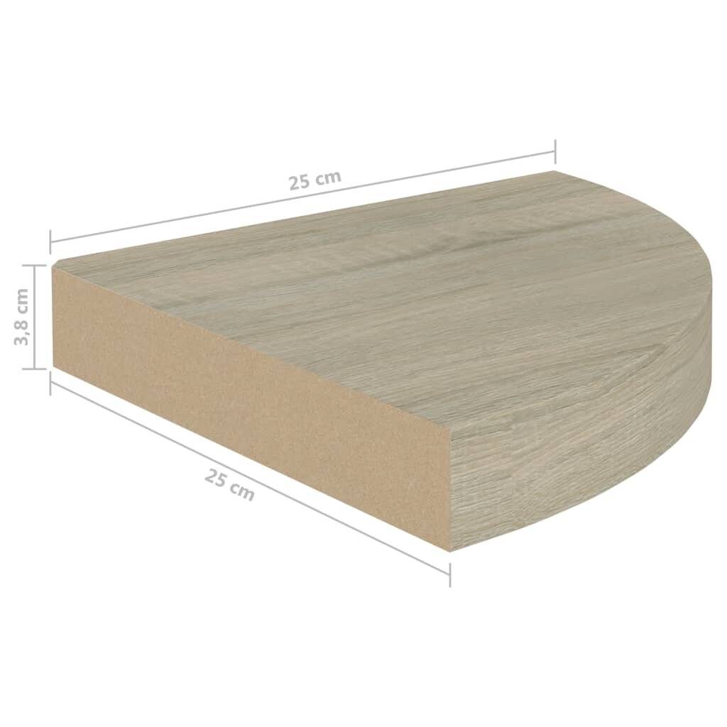 Immagine simbolo per Scaffali Angolari a Parete 4 pz Rovere 25x25x3,8 cm in MDF