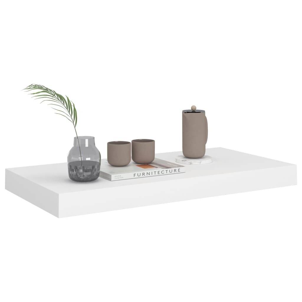 Scaffali a Parete 2 pz Bianchi 50x23x3,8 cm in MDF-2