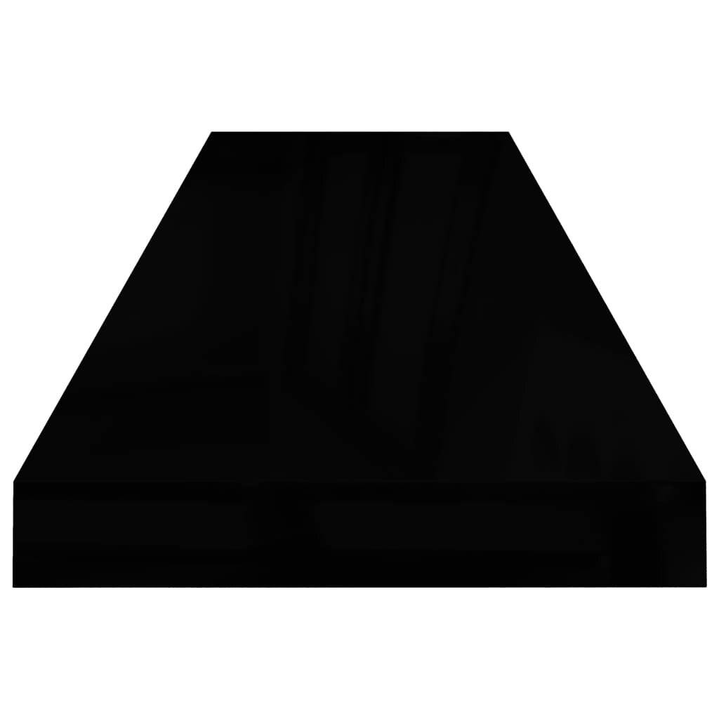 Scaffali a Parete 4 pz Nero Lucido 90x23,5x3,8 cm in MDF-5