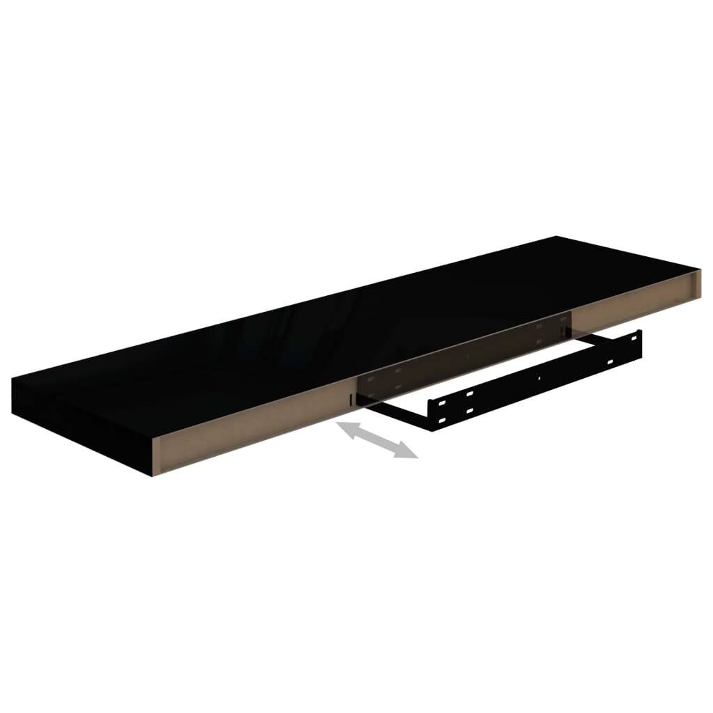 Immagine simbolo per Scaffali a Parete 4 pz Nero Lucido 90x23,5x3,8 cm in MDF