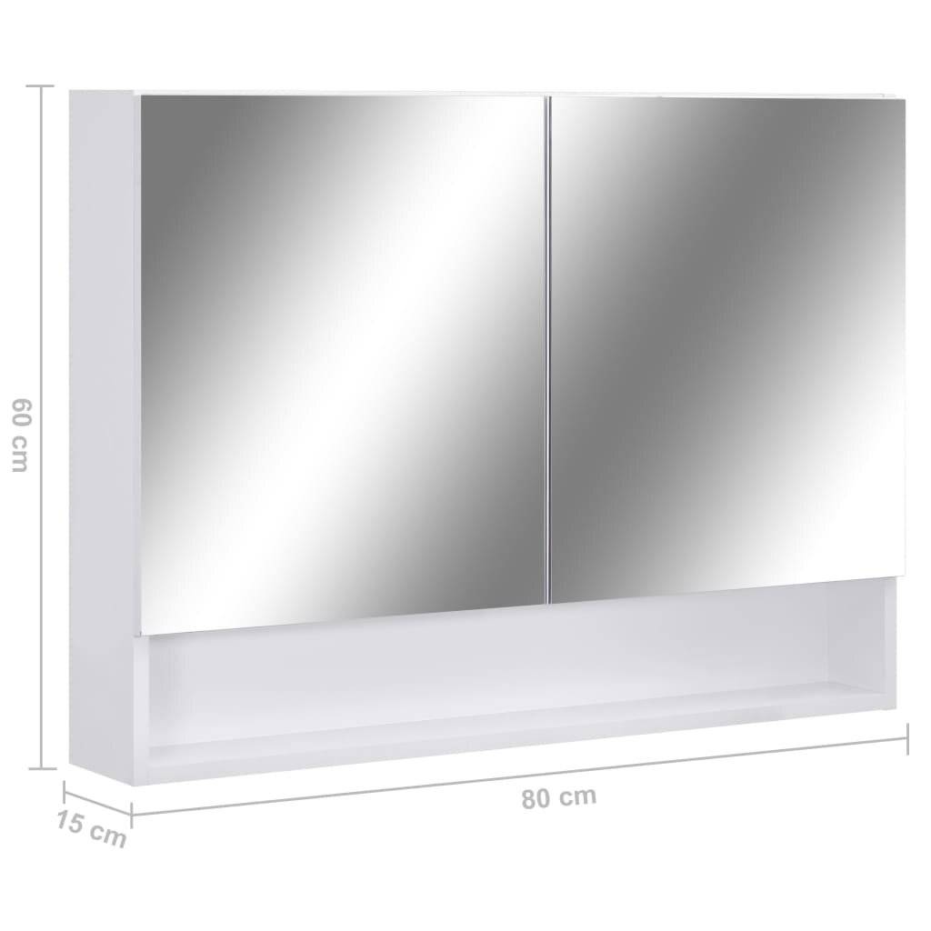 Immagine simbolo per Armadietto a Specchio con LED Bianco 80x15x60 cm in MDF