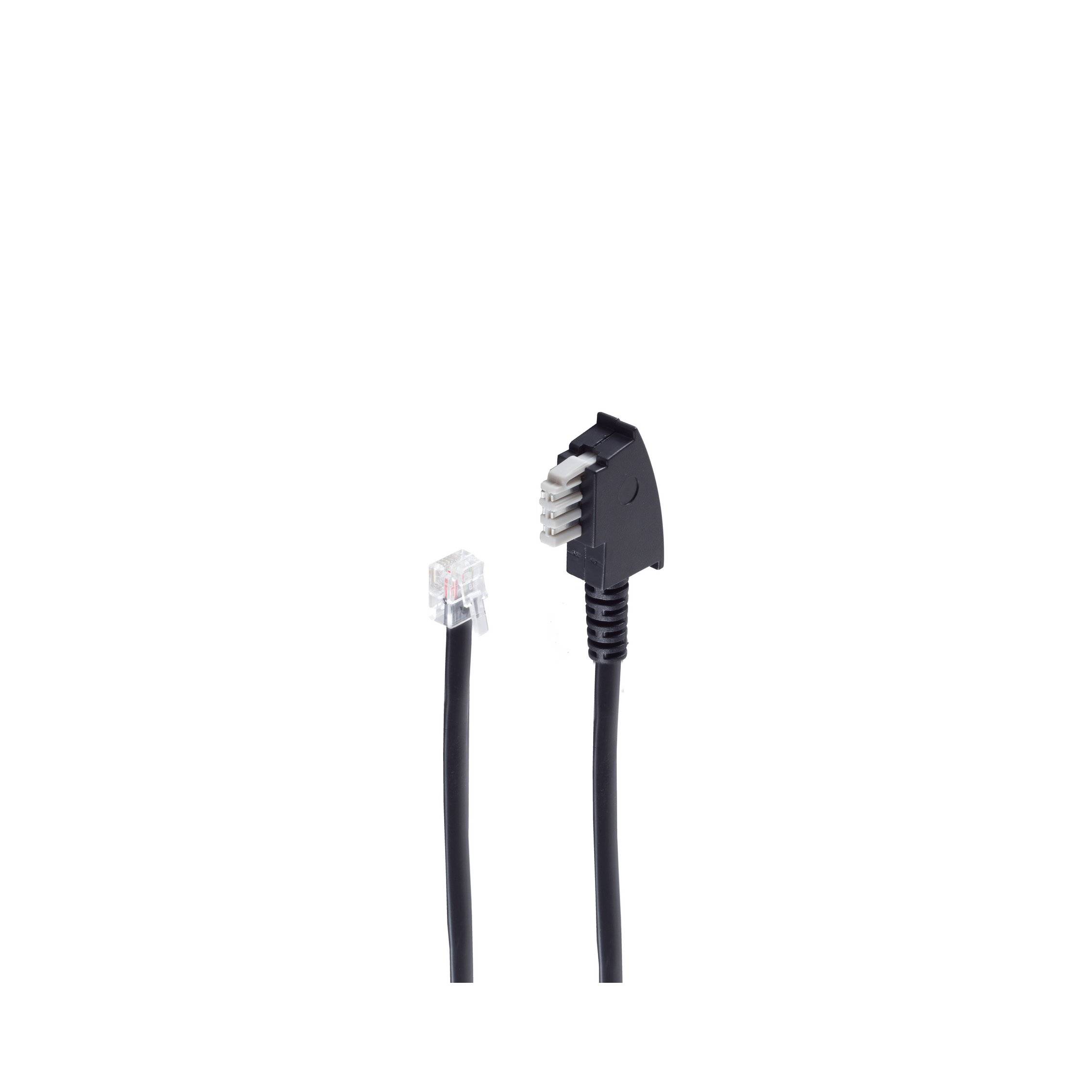 Cavo Telefono analogico Shiverpeaks [1x Spina TAE-N - 1x Spina RJ12 6p6c] 6 m Nero-0