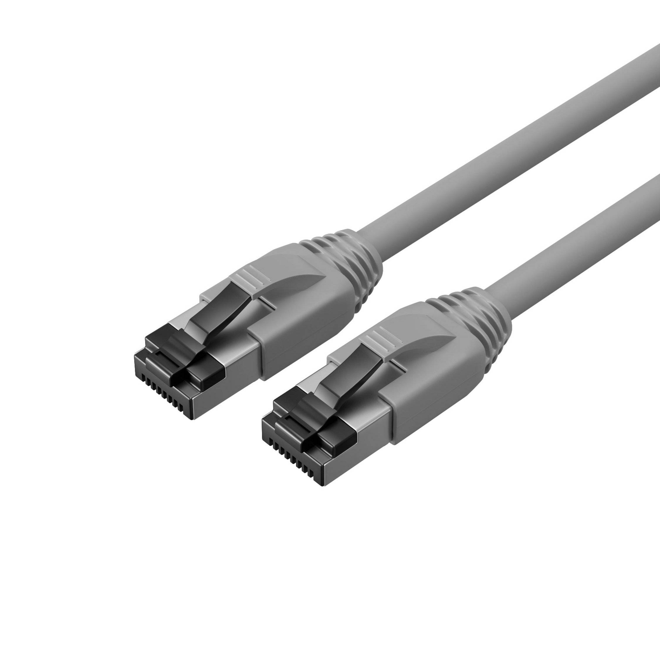 shiverpeaks BASIC-S Patchkabel, Kat. 8, F/FTP, 0,5 m, grau RJ45 Stecker - RJ45 Stecker (8P8C), Belegung: EIA/TIA 568B, --2