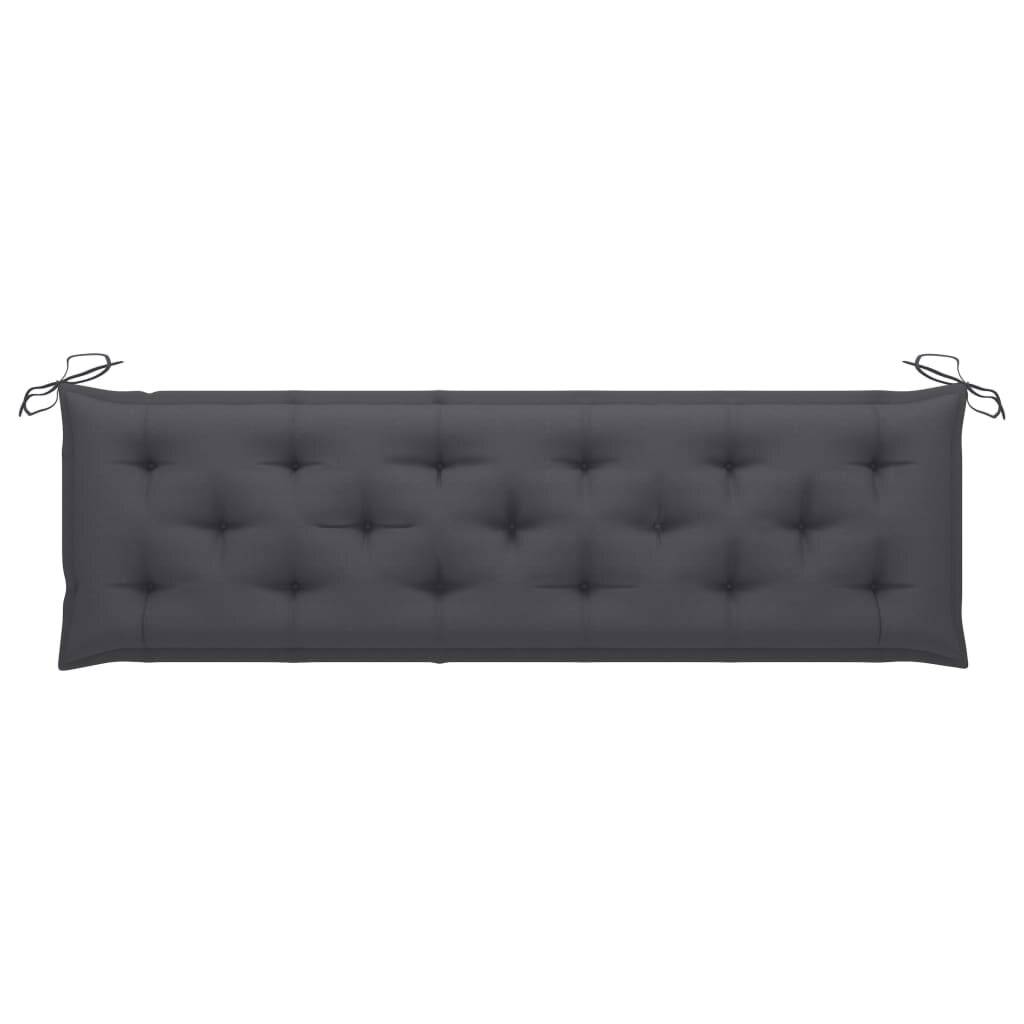 Cuscino per Panca Antracite 180x50x7 cm in Tessuto Oxford-5