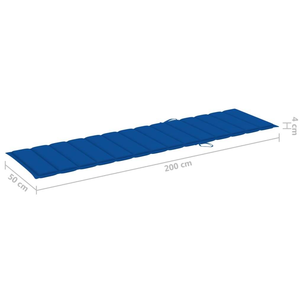 Cuscino per Lettino Blu Reale 200x50x3 cm in Tessuto Oxford-5