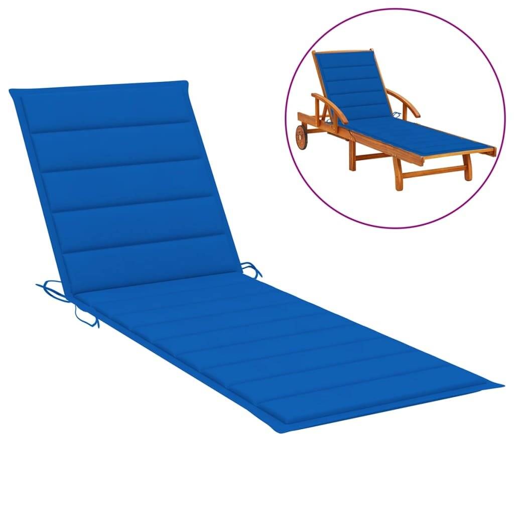 Cuscino per Lettino Blu Reale 200x50x3 cm in Tessuto Oxford-0