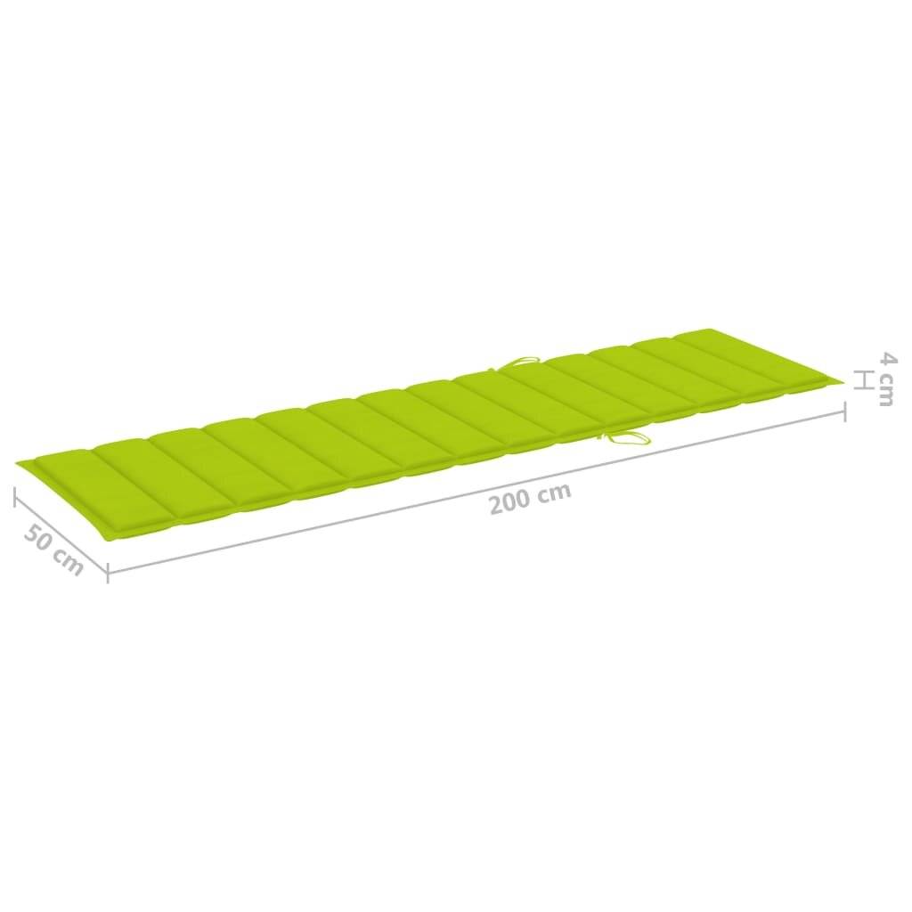 Cuscino per Lettino Verde Intenso 186x58x3 cm in Tessuto Oxford-5