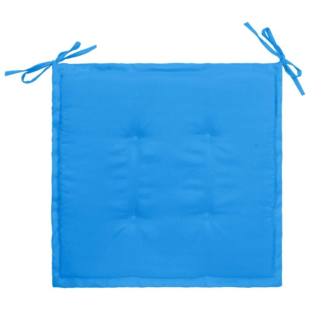 Cuscini per Sedia 4 pz Blu 50x50x3 cm in Tessuto Oxford-3