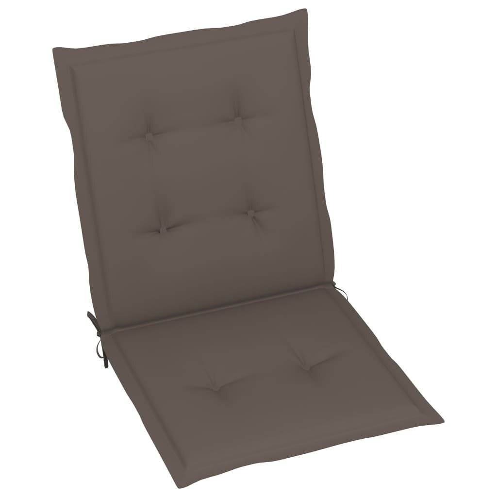 Cuscini per Sedia 6 pz Tortora 100x50x3 cm in Tessuto Oxford-1