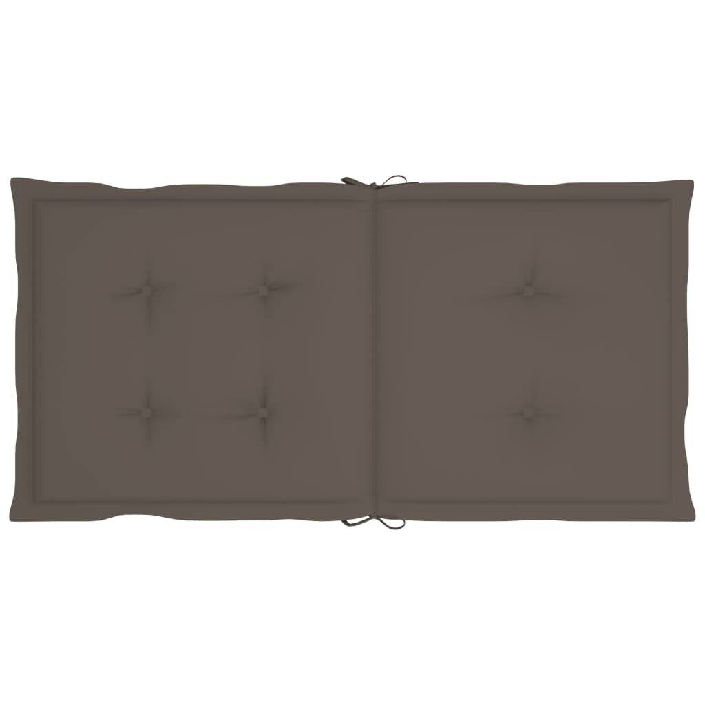 Cuscini per Sedia 6 pz Tortora 100x50x3 cm in Tessuto Oxford-3
