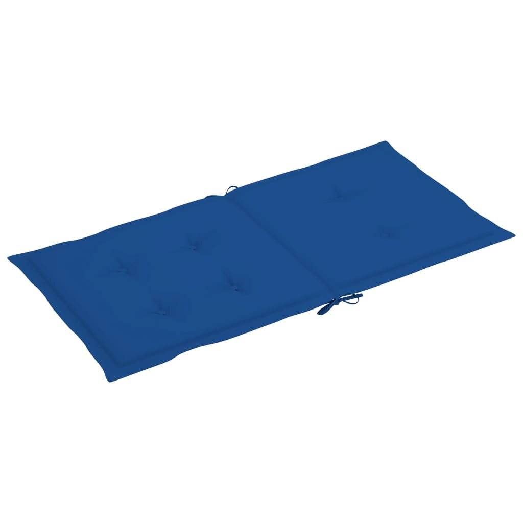 Cuscini per Sedia 2 pz Blu Reale 100x50x3 cm in Tessuto Oxford-2