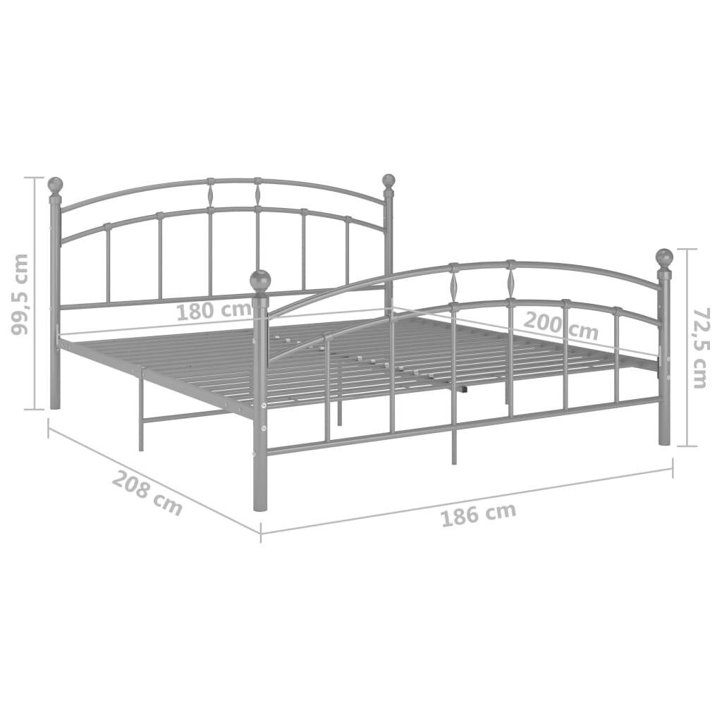 Giroletto Grigio in Metallo 180x200 cm-5