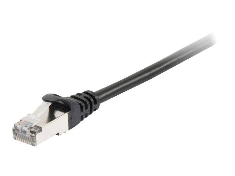 equip - Patch-Kabel - RJ-45 (M) bis RJ-45 (M) - 50cm - SFTP, PiMF - CAT 6a - geformt, verseilt - Schwarz (606102)-1