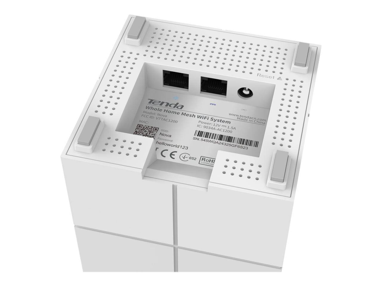 TENDA WIRELESS WHOLE HOME SYSTEM PACK 2 DUAL BAND AC1200 NOVA-MW6(2PACK)-3