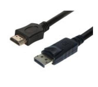 helos Displayport-HDMI St./St. 10,0 m vergoldetes Displayport-HDMI Kabel 20pol DP St./ HDMI St. A 10,0 m (118881)-1